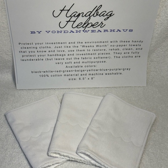 Hand Crafted Handbags - Mix bundle Price! Handmade Handbag Helper Cleaning Cloth set of 3